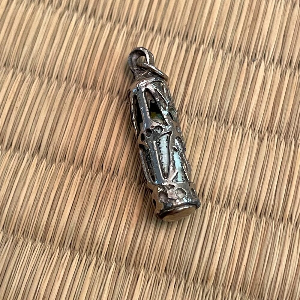 Vintage Mezuzah Pendant / Charm